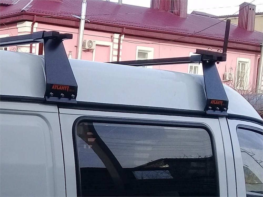 Комплект опор NEW для Газели, микроавтобусов и внедорожников с водостоком (высота крыши до 300 мм)