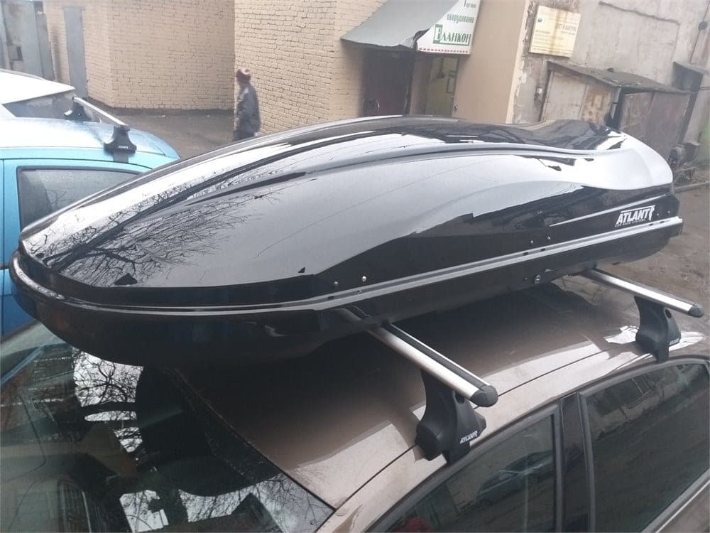 Бокс Diamond 430 (184*80*44), 430л., черный глянец, двухстороннее открывание